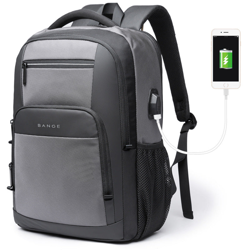 Men's Oxford Backpack With USB Charging - Image 5