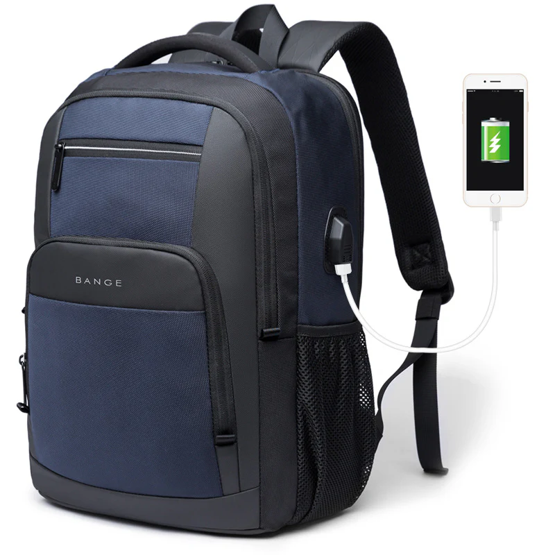 Men's Oxford Backpack With USB Charging - Image 7