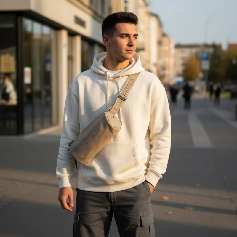 Men's Premium Bucket Shaped Crossbody Bag - Image 4