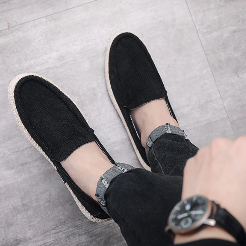 Men's Professional Corduroy Braided Slip-On Loafers - Image 4