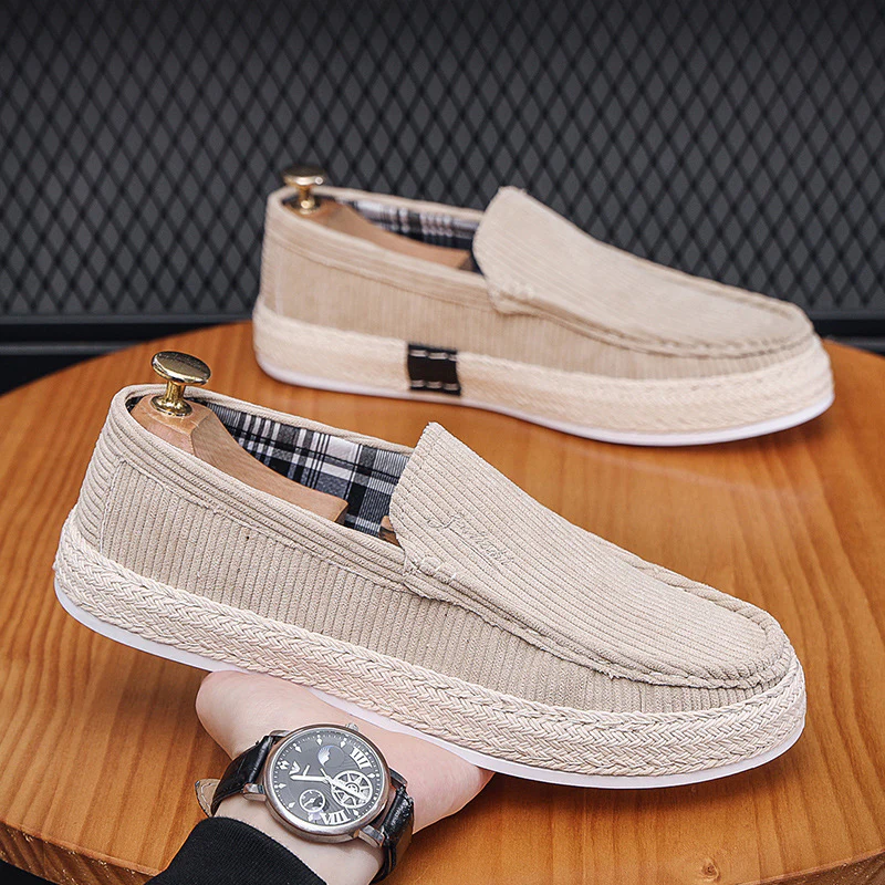 Men's Professional Corduroy Braided Slip-On Loafers - Image 5