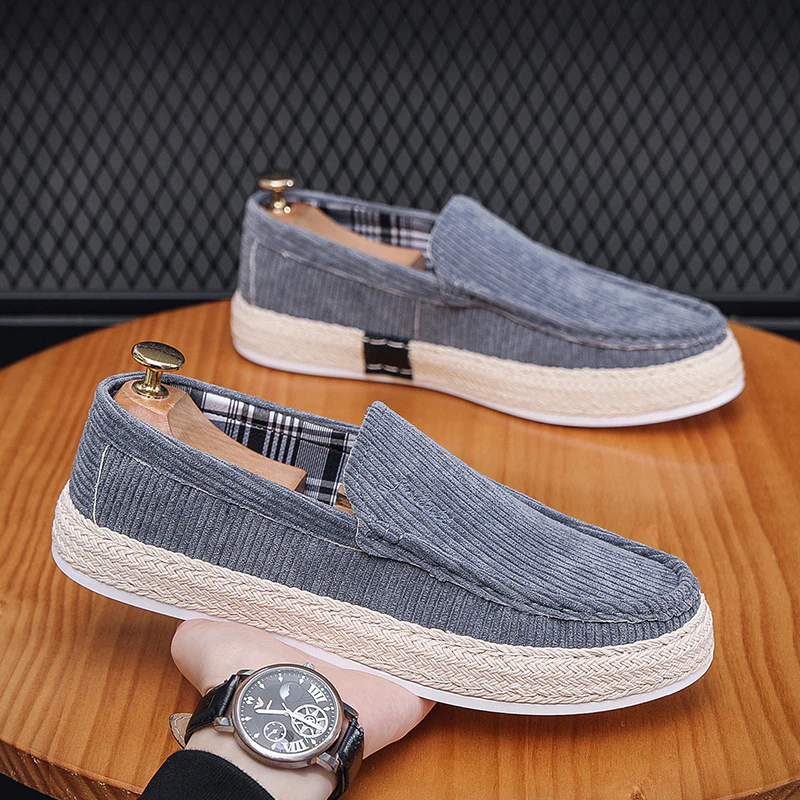 Men's Professional Corduroy Braided Slip-On Loafers - Image 6