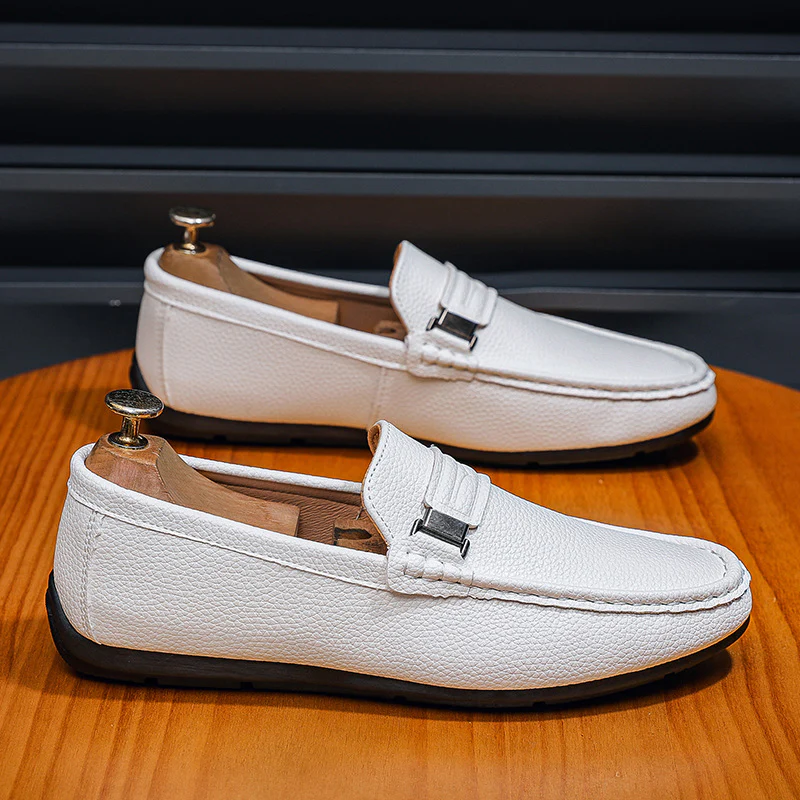 Men's Professional Textured Pebble Grain Loafers - Image 6