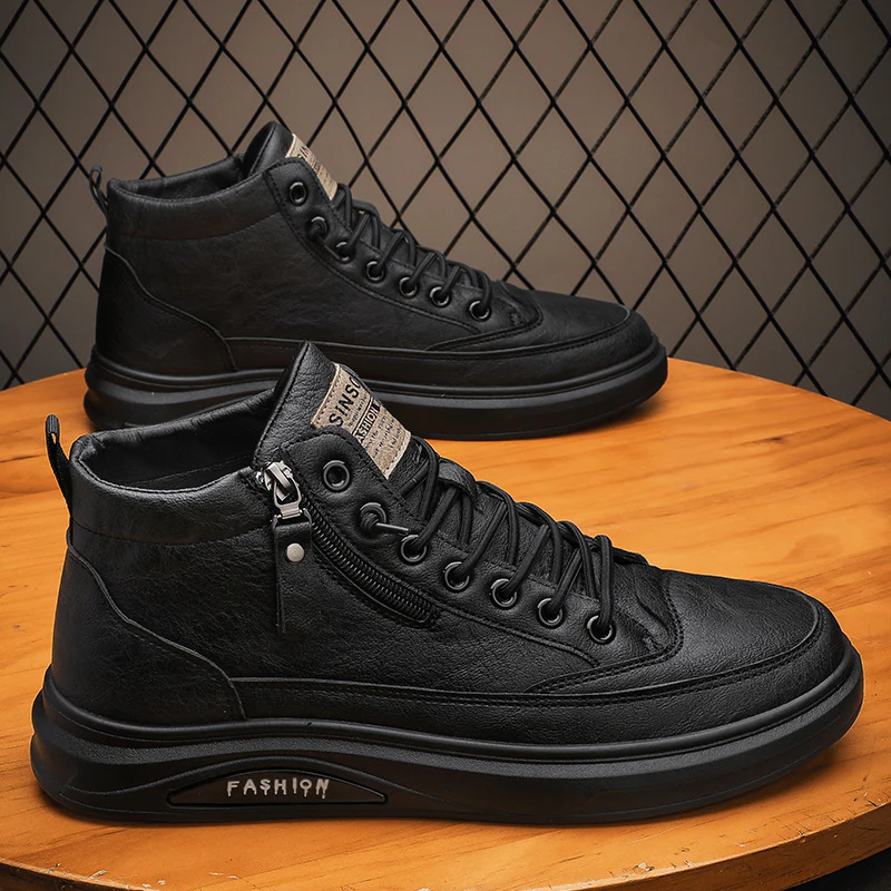 Men's Rugged Side-Zip Mid-Rise Streetwear Sneakers - Image 2