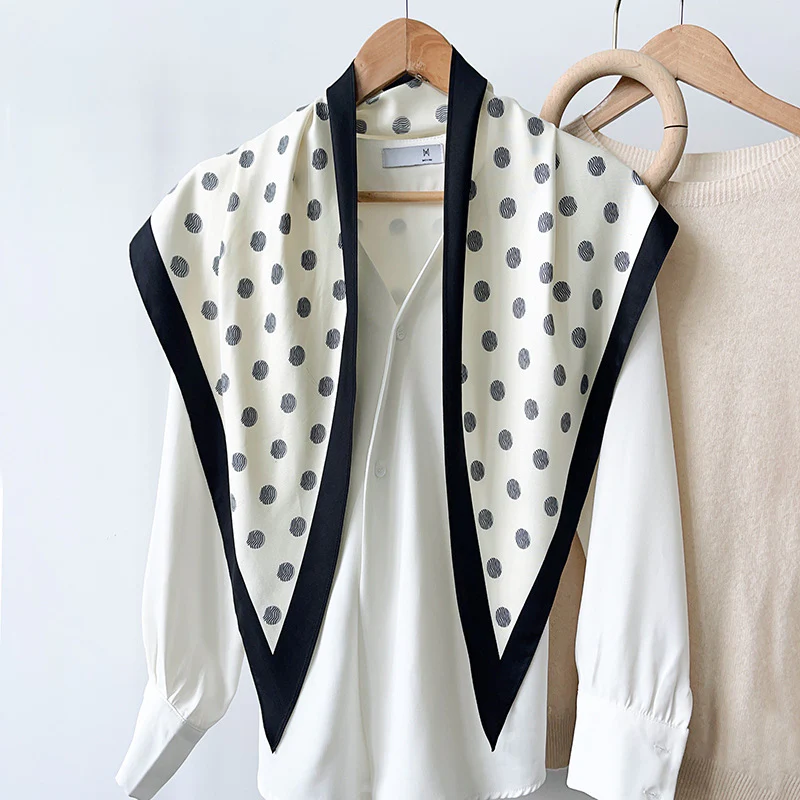 Polka Dot Triangle Scarf - Image 5