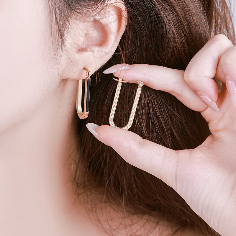 New Fashionable Cross-Border Stainless Steel Earrings - Image 2