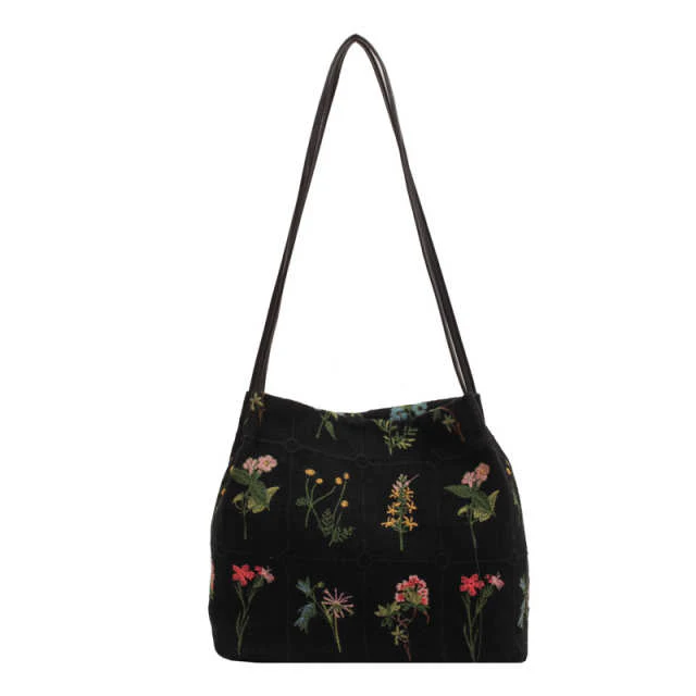 Floral Print Sweet Cotton Shoulder Messenger Bag - Image 5