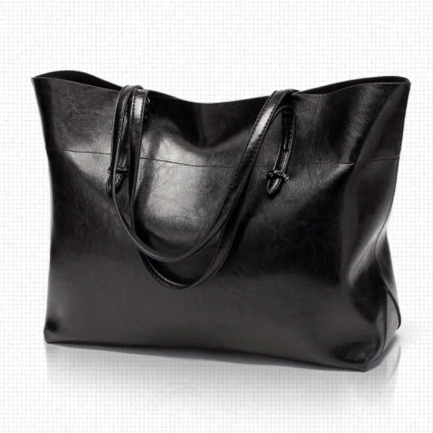 Simple Elegant Large Capacity PU Leather Tote Handbag - Image 7