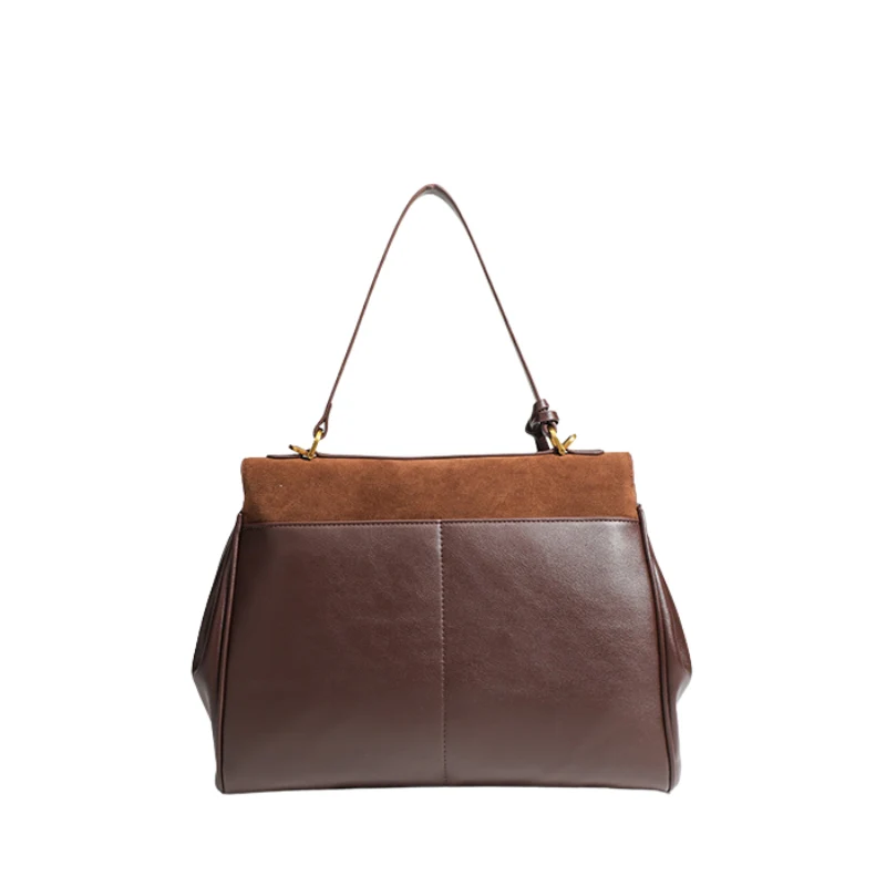 Nubiera Elite Lock Nubuck Leather Shoulder Bag - Image 3