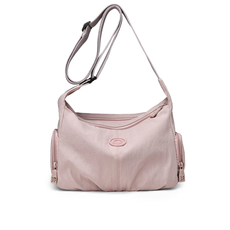Pleated Nylon Casual Shoulder Bag