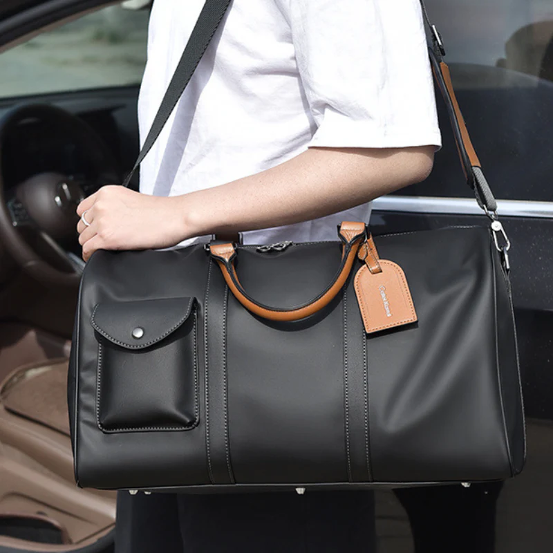 CateiKarrui Durable Large Capacity Leather Duffle Bag - Image 4