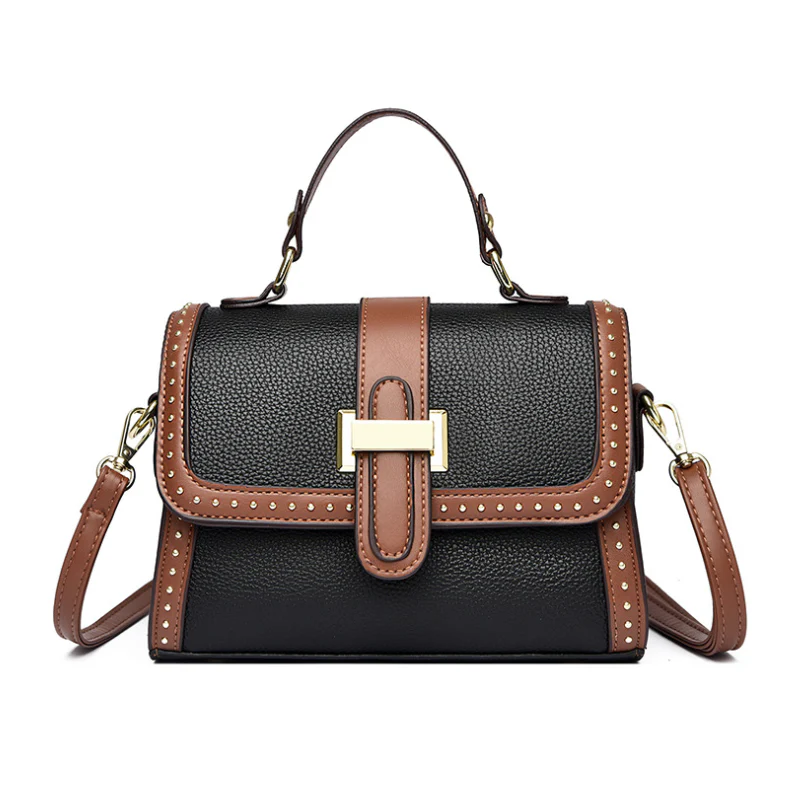 Regal Studded Flap Handbag