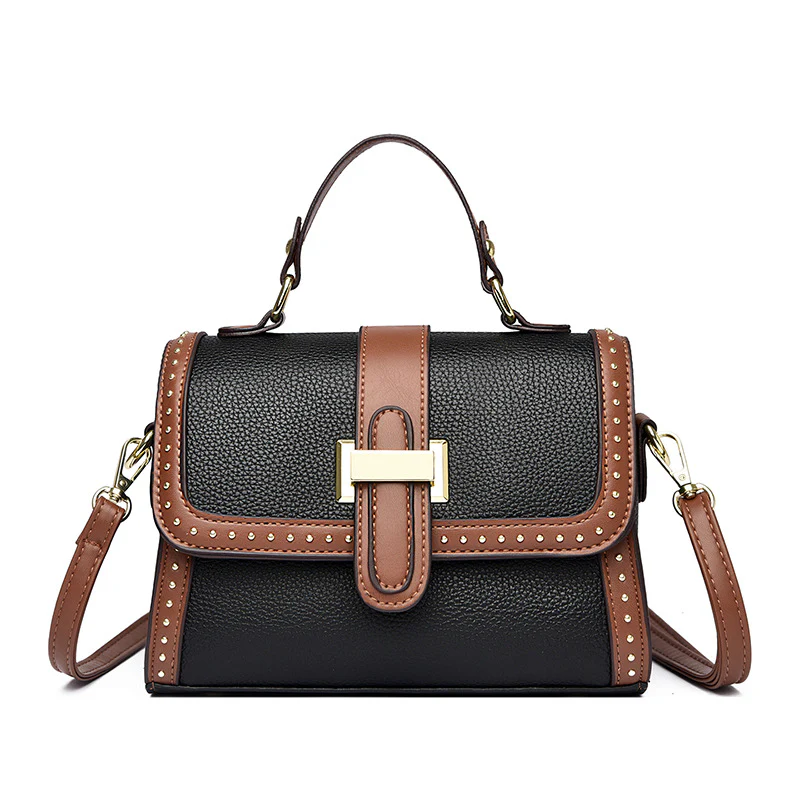 Regal Studded Flap Handbag - Image 6