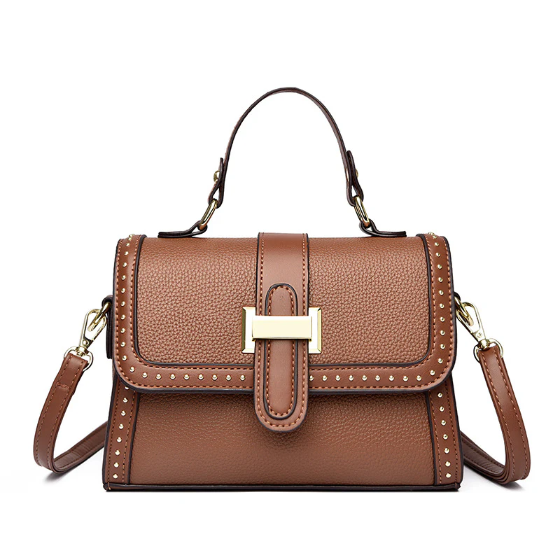 Regal Studded Flap Handbag - Image 9