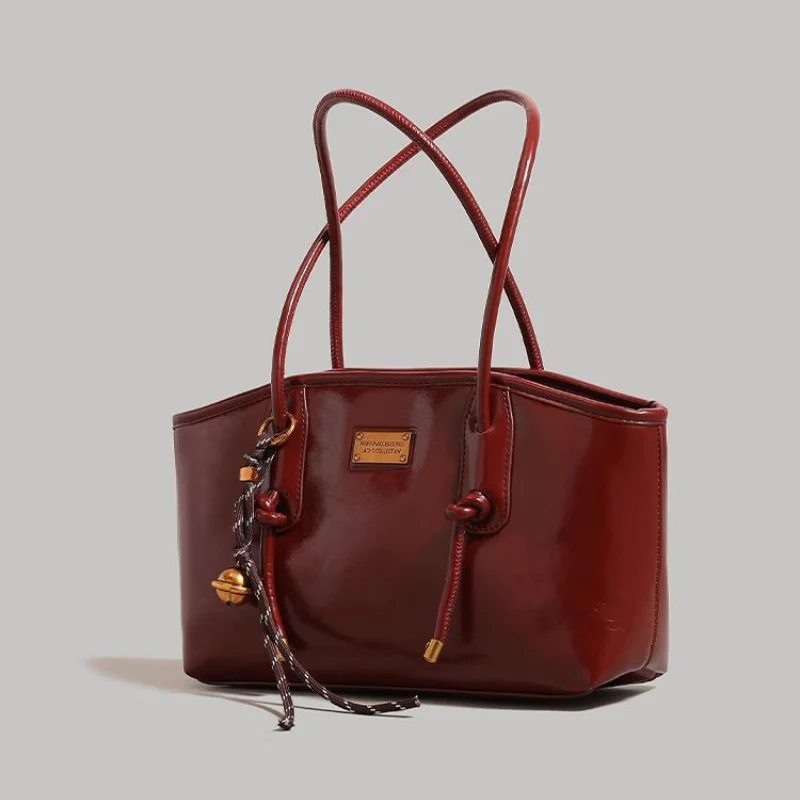 Retro Knot Bell Charm Shoulder Bag - Image 2