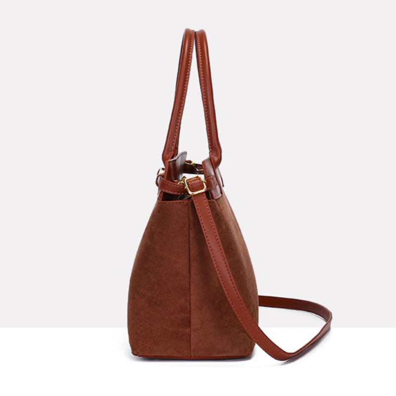 Retro Leather Buckle Handbag - Image 2