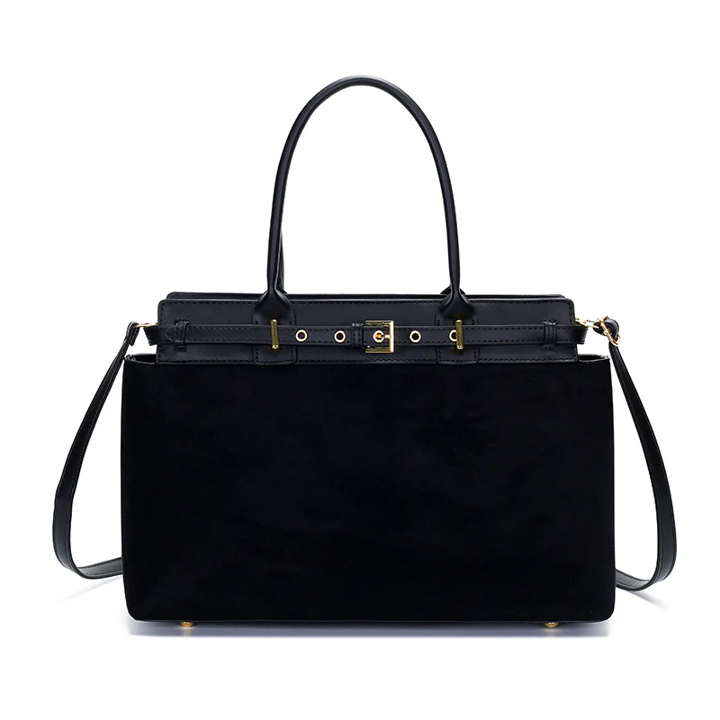 Retro Leather Buckle Handbag - Image 5