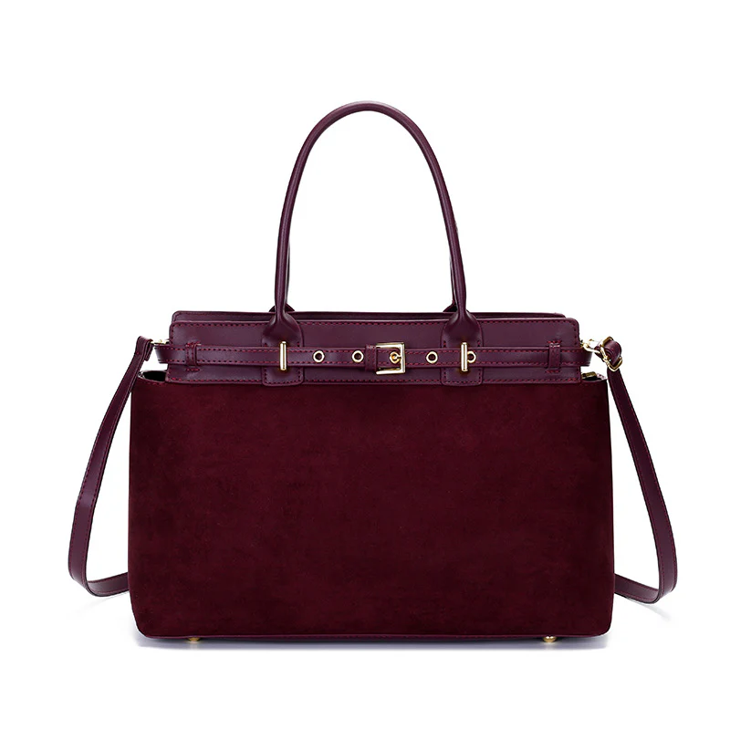 Retro Leather Buckle Handbag - Image 6