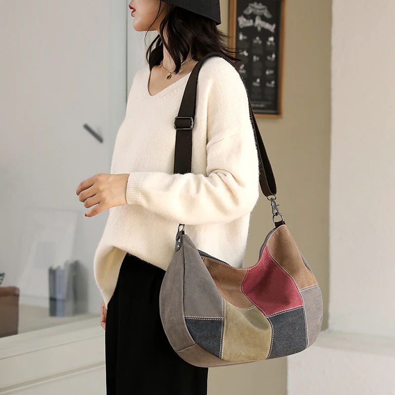 Retro Patchwork Women’s Shoulder Bag - Image 4