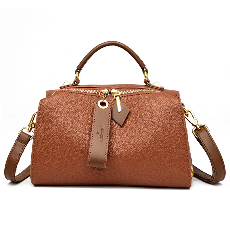 Retro Soft PU Leather Handbag For Women - Image 5