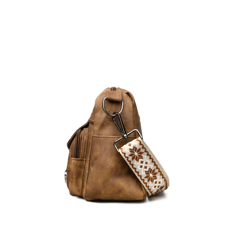 Retro Style Vintage Multi Pocket Shoulder Bag - Image 3