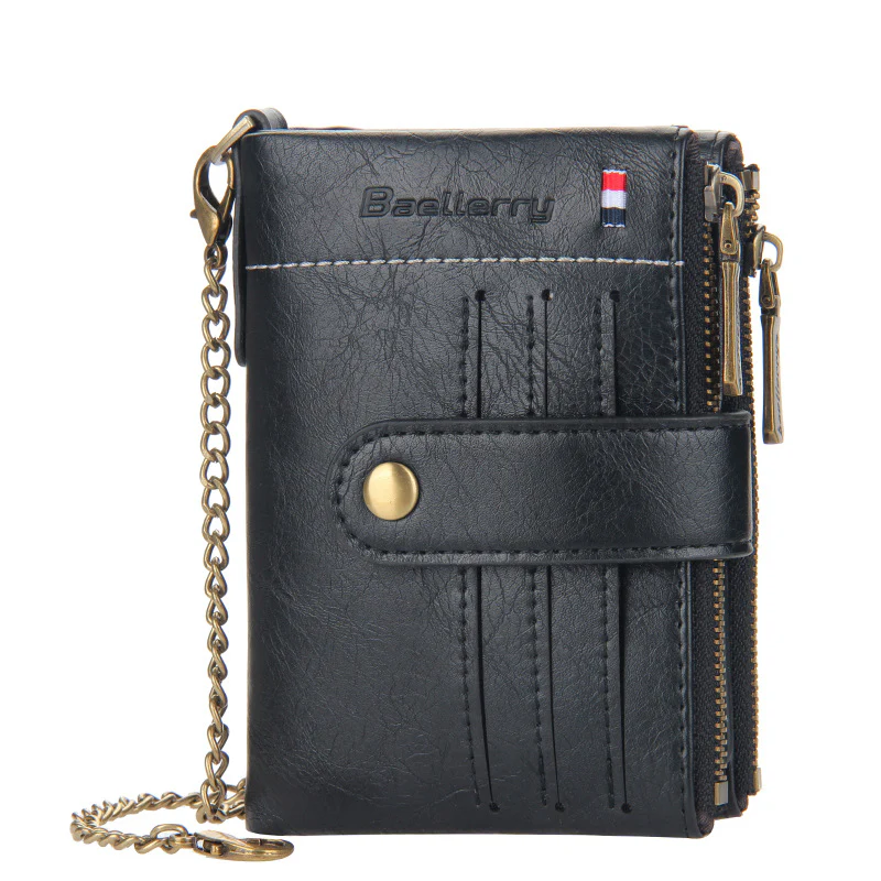 Retro Vertical Zipper Wallet - Image 5