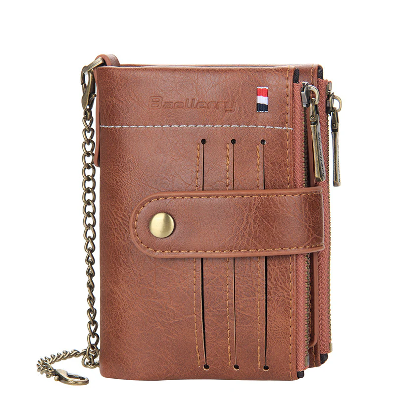 Retro Vertical Zipper Wallet - Image 7