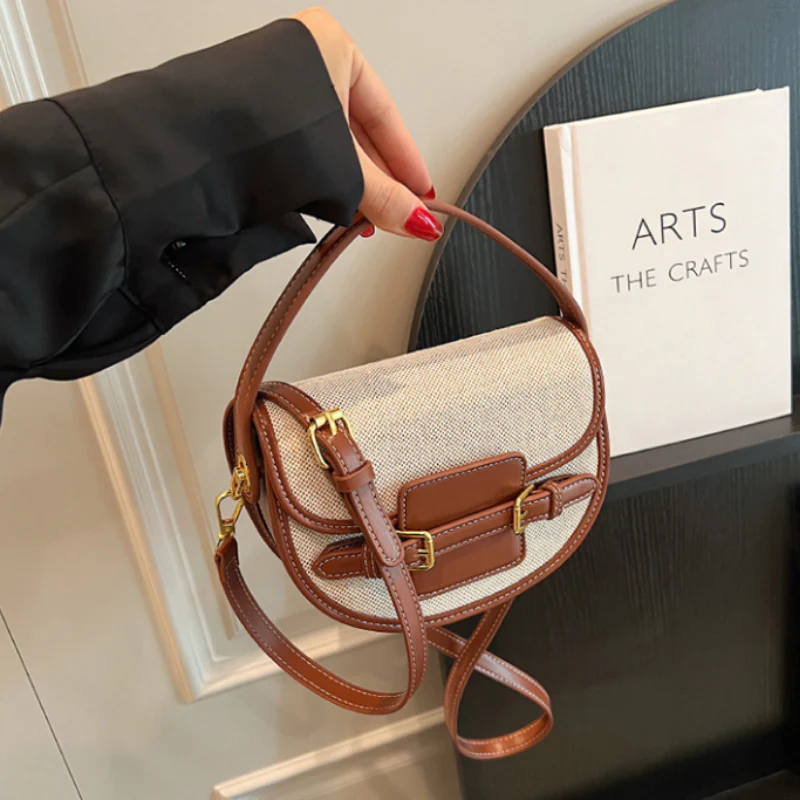 Sable Patchwork Elegance Handbag - Image 3