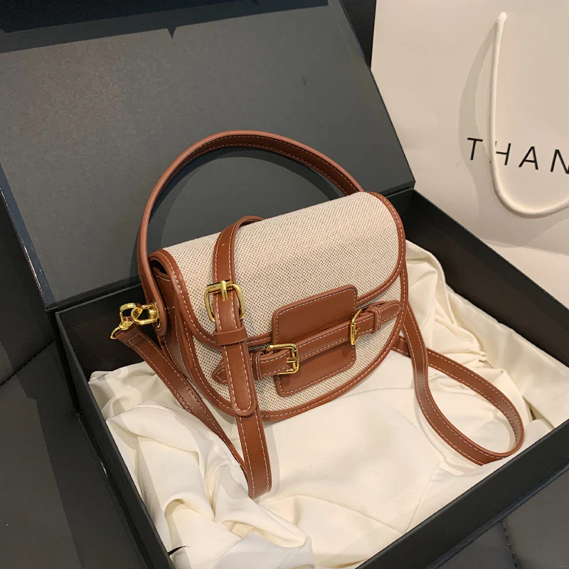Sable Patchwork Elegance Handbag - Image 5