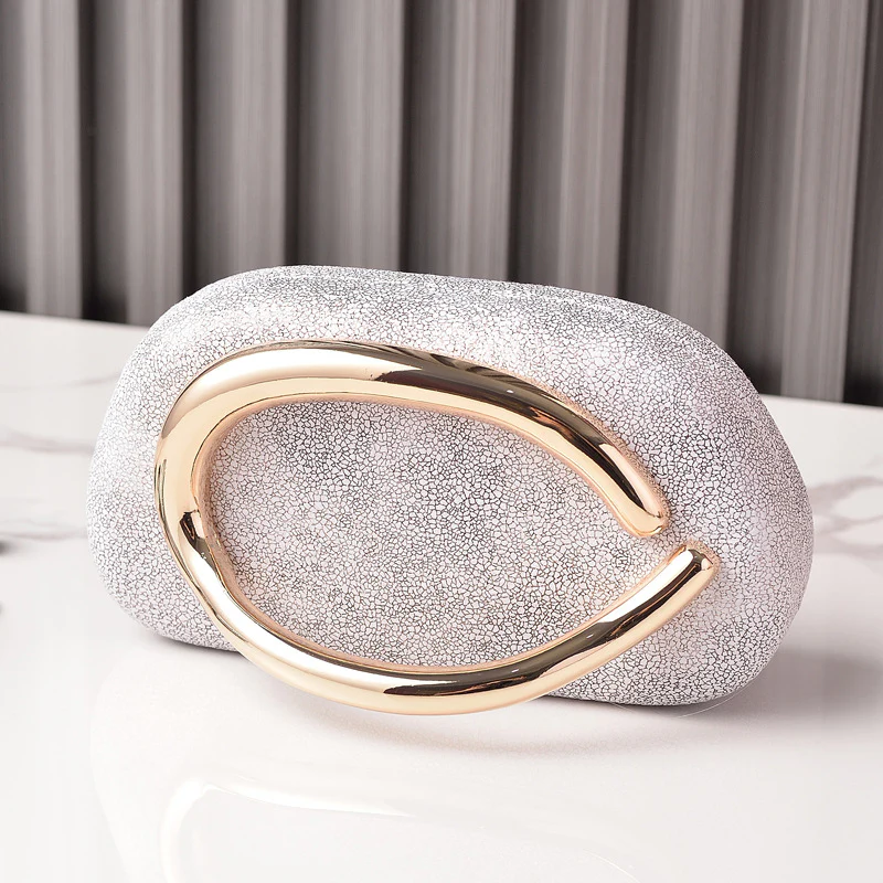 Sculptural Gold Handle Clutch Bag - Image 7