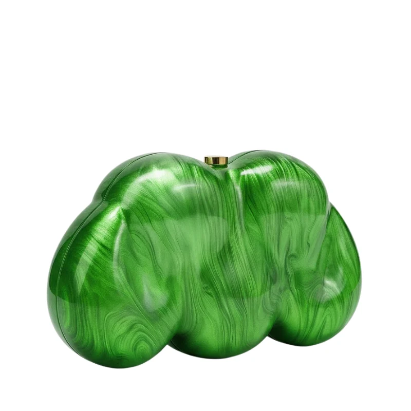 Sculptural Marbled Cloud Silhouette Clutch - Image 2