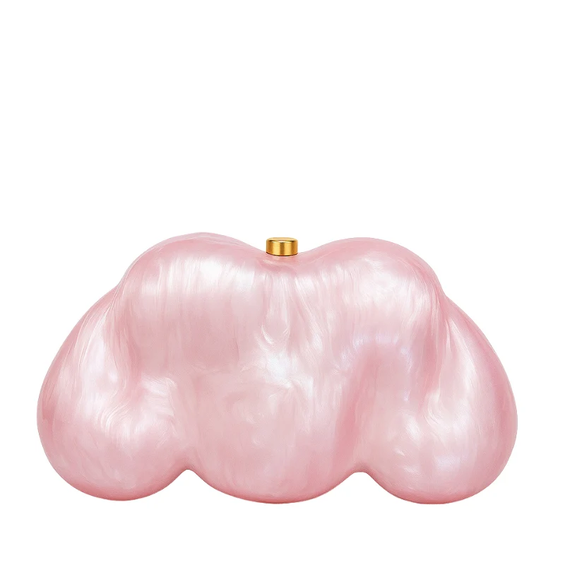 Sculptural Marbled Cloud Silhouette Clutch - Image 5