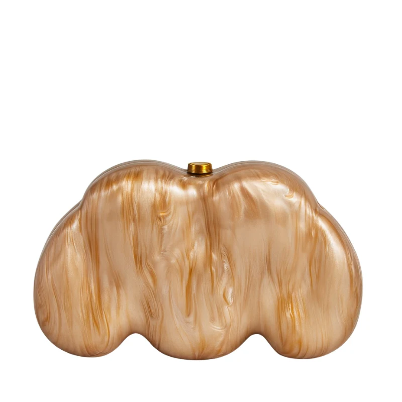 Sculptural Marbled Cloud Silhouette Clutch - Image 6
