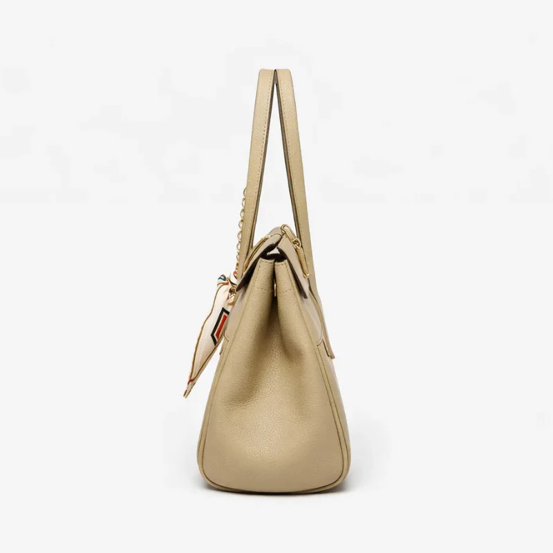 Silk Scarf Birkin Leather Handbag - Image 2