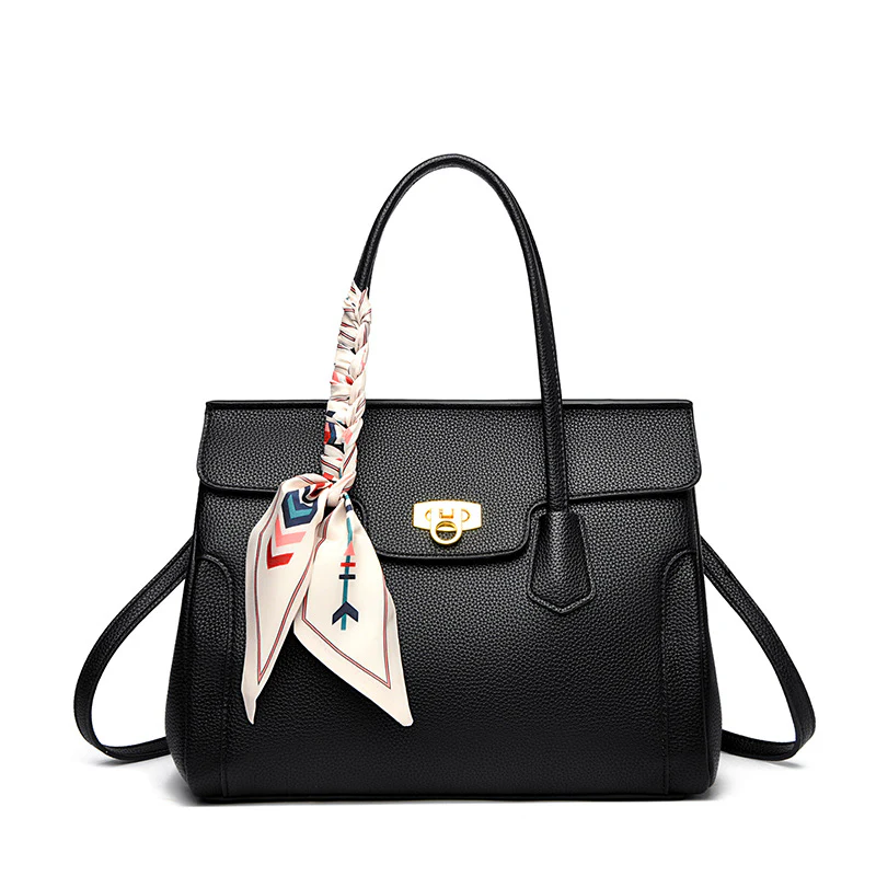 Silk Scarf Birkin Leather Handbag - Image 8