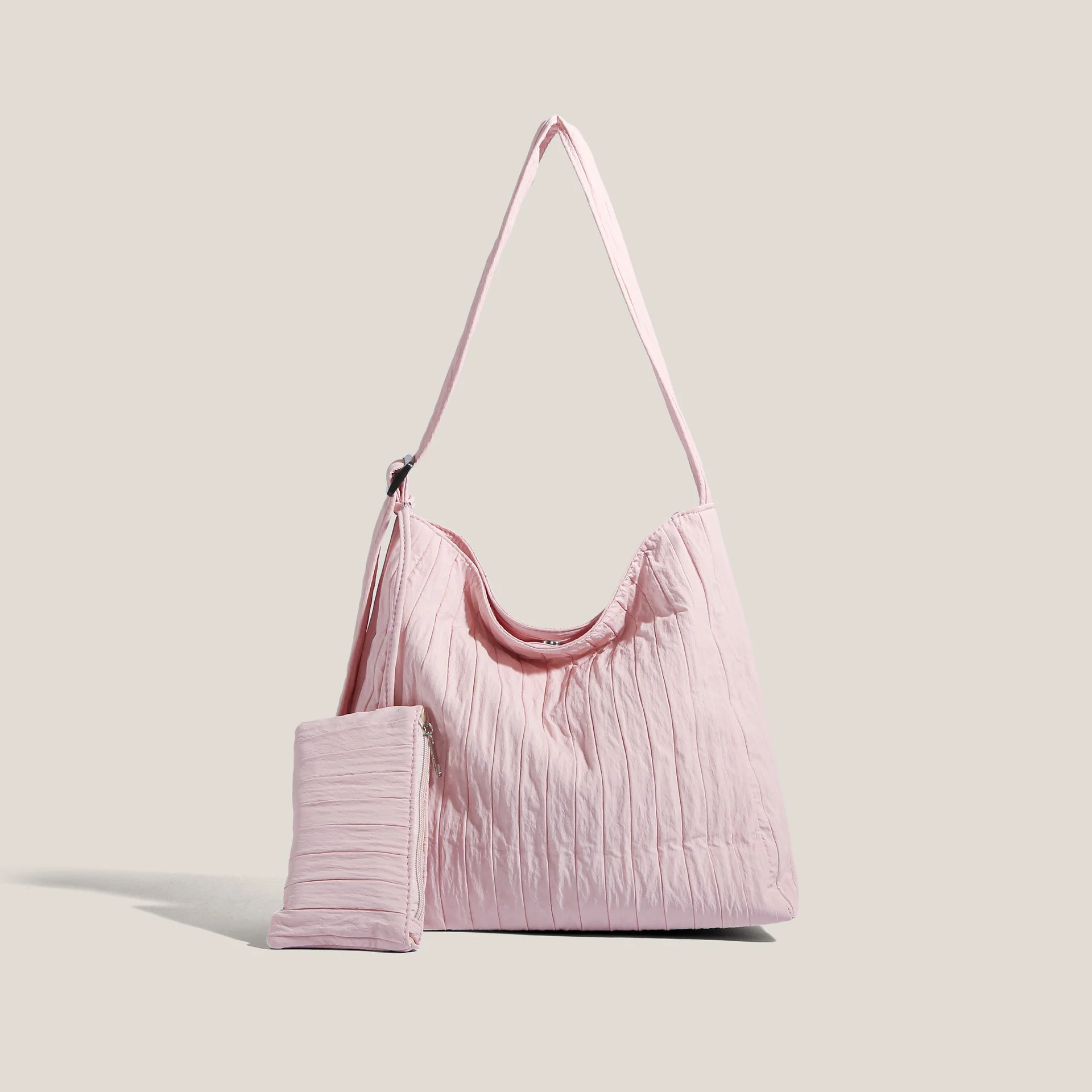Soft Pleated Large Capacity Tote Bag - Image 6