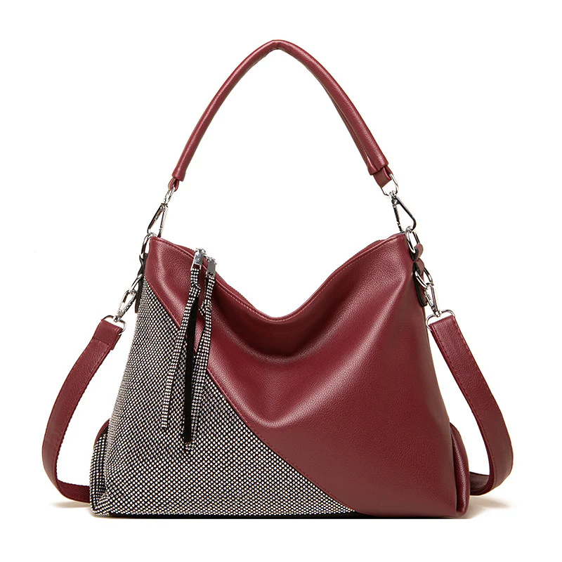 Sparkle Stone Diamond Embellished Large Shoulder Bag - Image 5