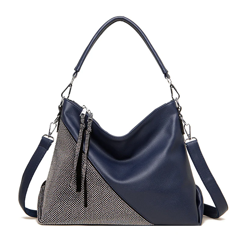 Sparkle Stone Diamond Embellished Large Shoulder Bag - Image 6