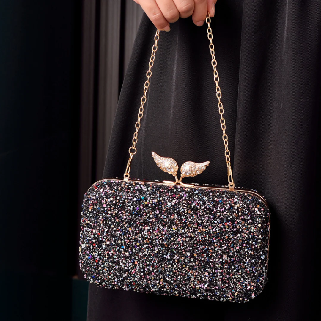 Beaded Sequined Resin Evening Clutch - Image 4