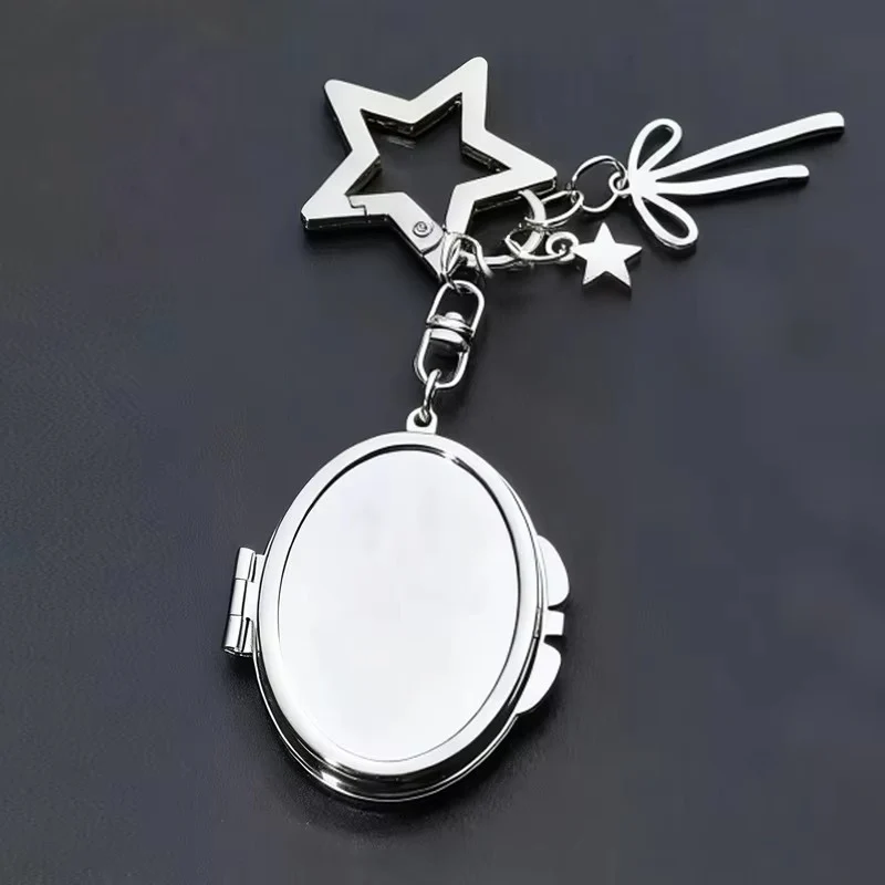 Starry Glow Mirror & Lipstick Style Keychain - Image 3