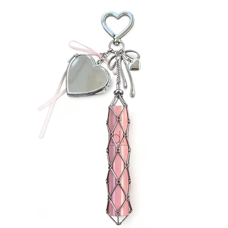 Starry Glow Mirror & Lipstick Style Keychain - Image 5