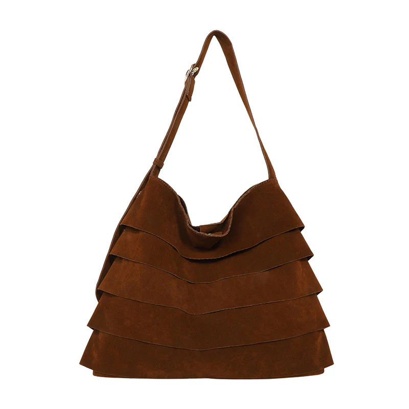 Suede Layer Luxe Shoulder Bag - Image 7