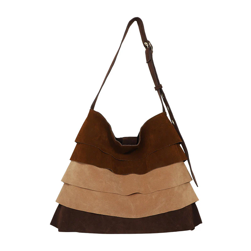 Suede Layer Luxe Shoulder Bag - Image 8