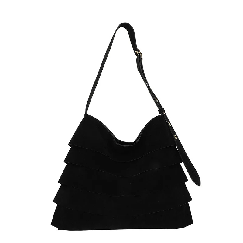 Suede Layer Luxe Shoulder Bag - Image 9