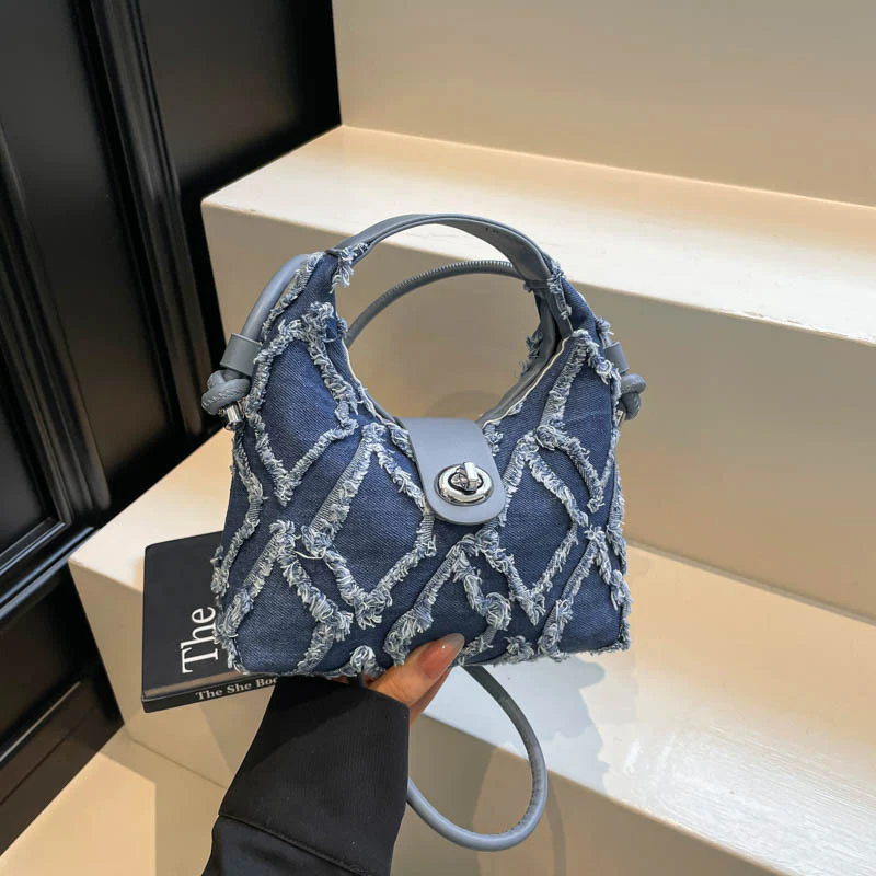 Sweet Denim Dumpling Handbag - Image 3