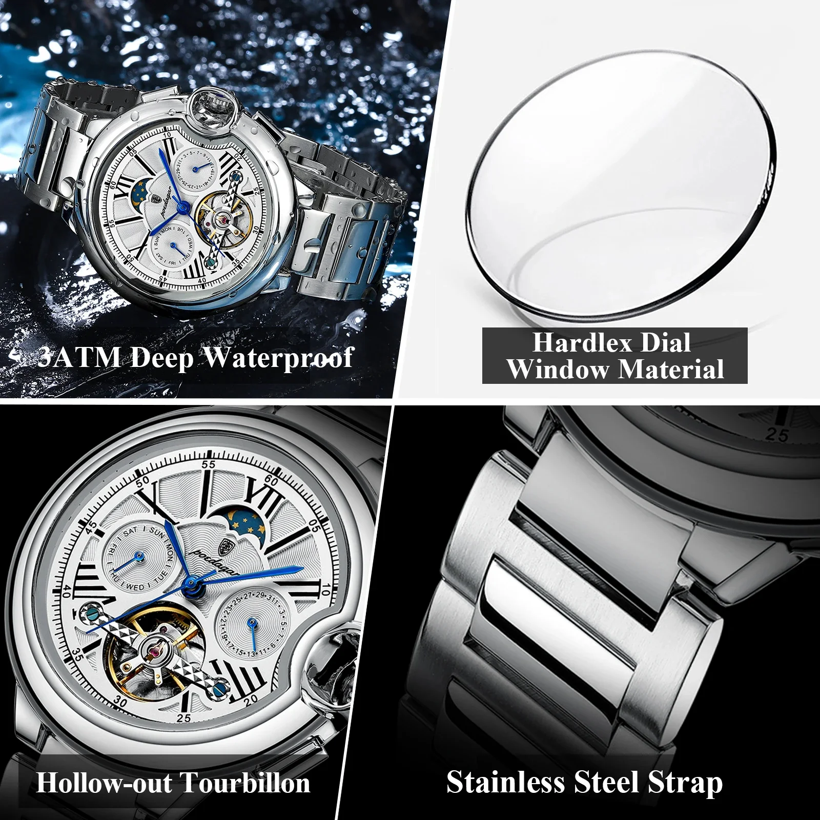 Titan Edge Men’s Mechanical Multifunction Watch - Image 3