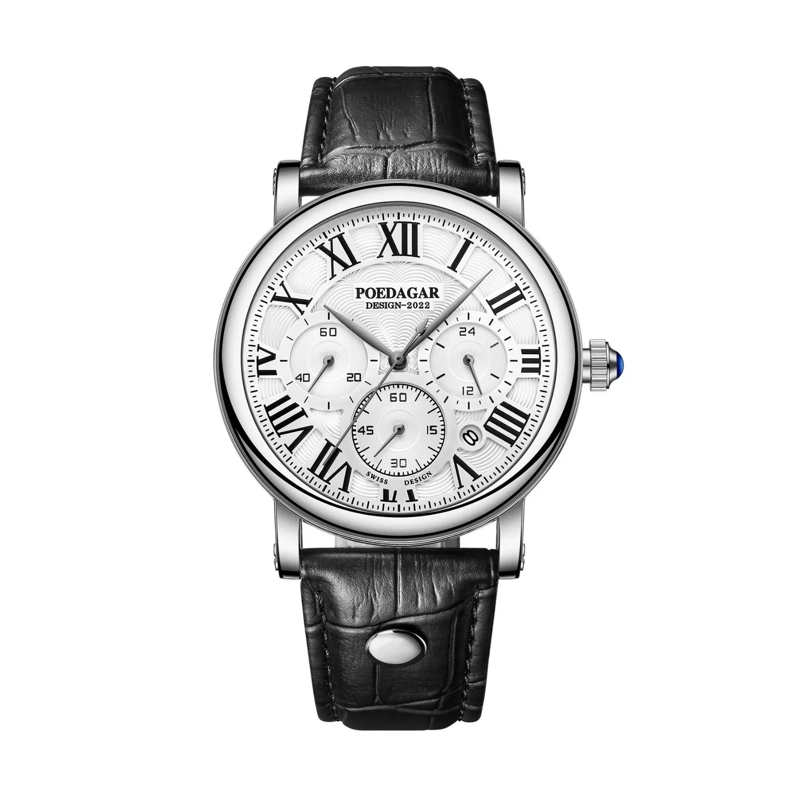 Ultra Thin Leather Strap Quartz Watch - Image 5