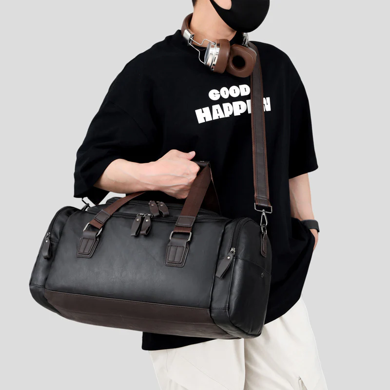 Vantro Leather Duffle Bag - Image 4