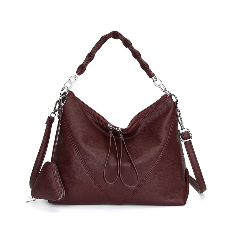 Versatile Large Capacity Shoulder Bag with Pouch - Image 5