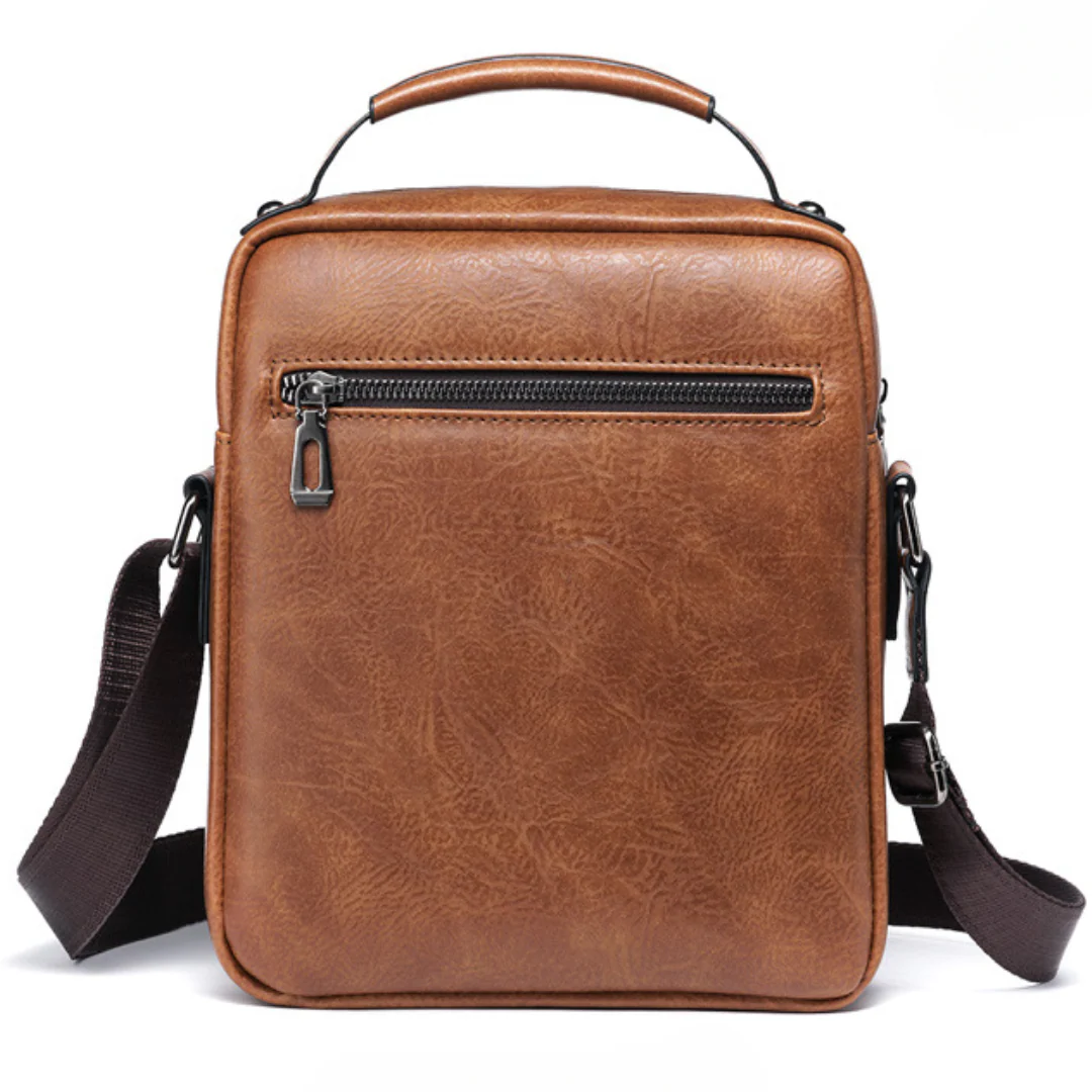 PU Leather Men's Retro Vertical Business Crossbody - Image 3